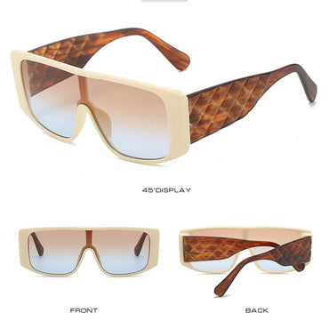 Stylish Luxury Square Large Frame Retro UV400 Protection Women's Sunglasses