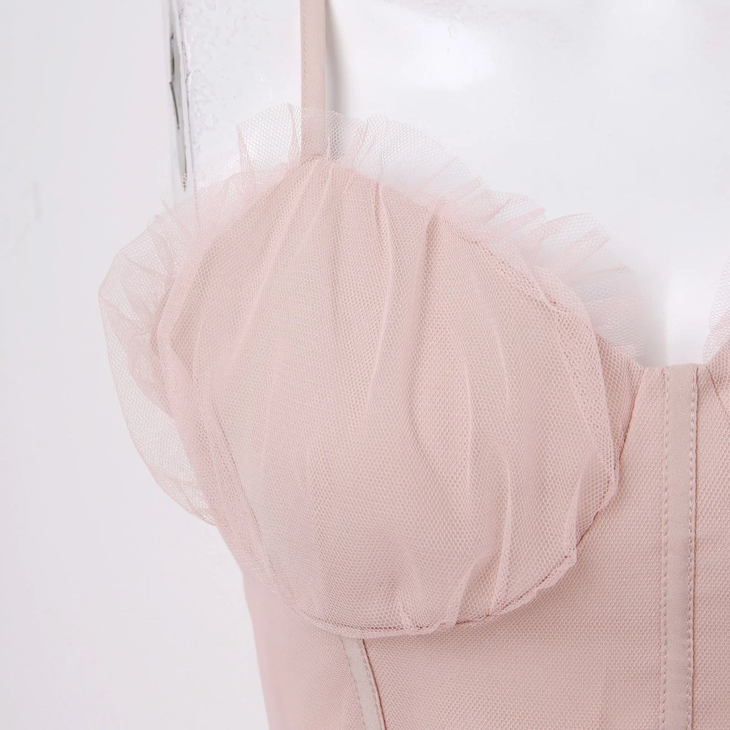 Sexy Layered Mesh Flowy Women's Cocktail Party Dress