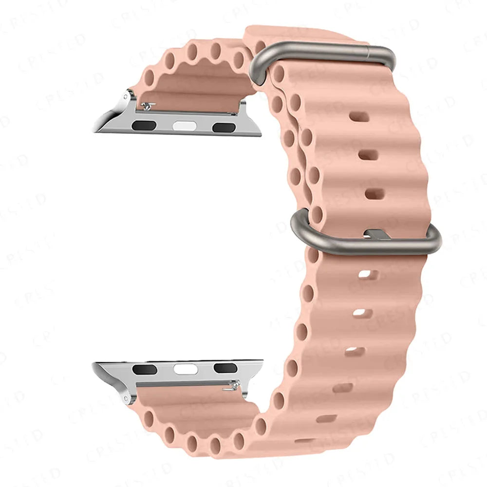 Apple Watch Band 44mm 49mm 40mm 45mm 41 38 Silicone iWatch Ultra 2 series 7 6 se 8 9