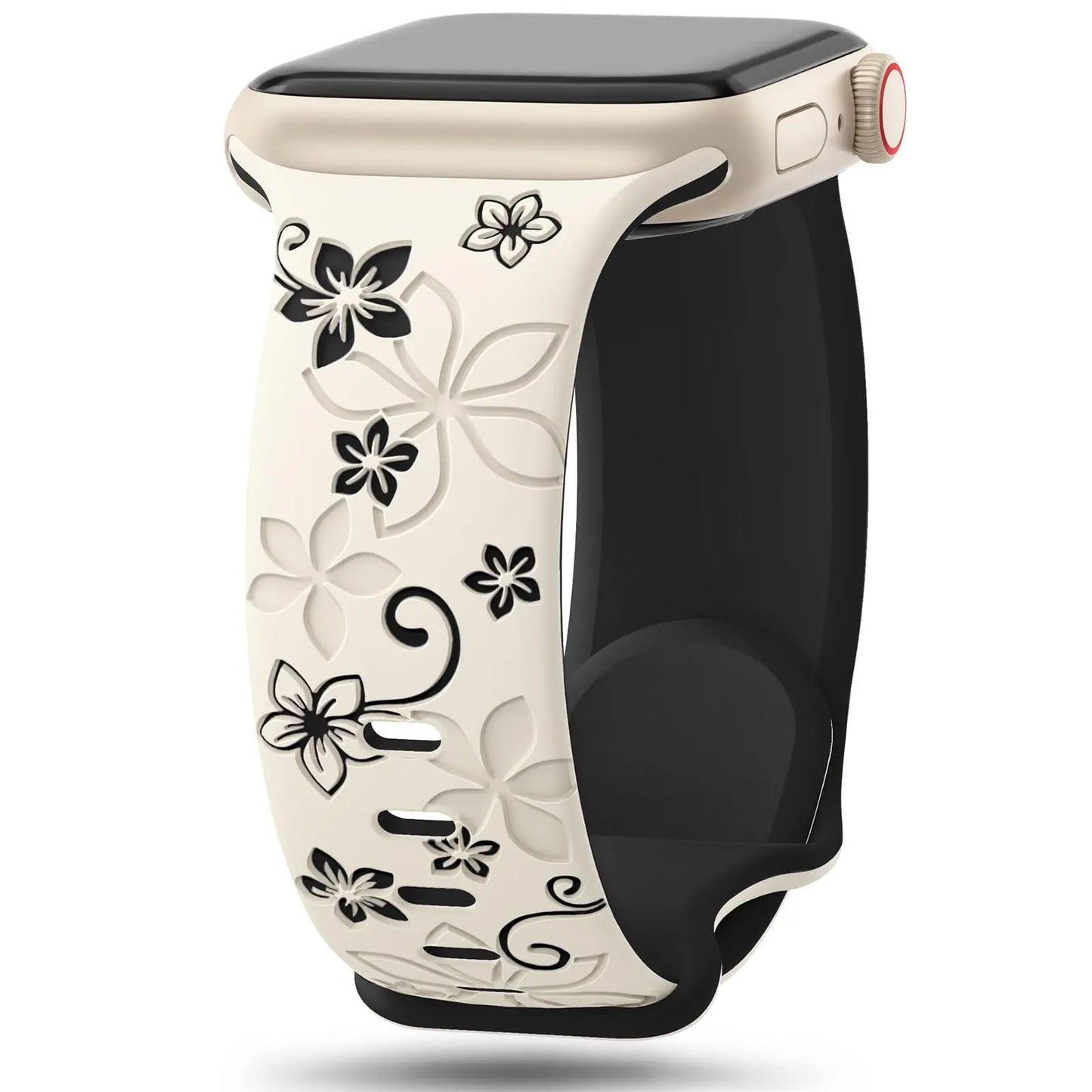 Engraved Apple Watch Band 40mm 41mm 45mm 44mm 49mm 38mm Silicone iwatch Series 9 8 7 6 5 4 SE Ultra 2