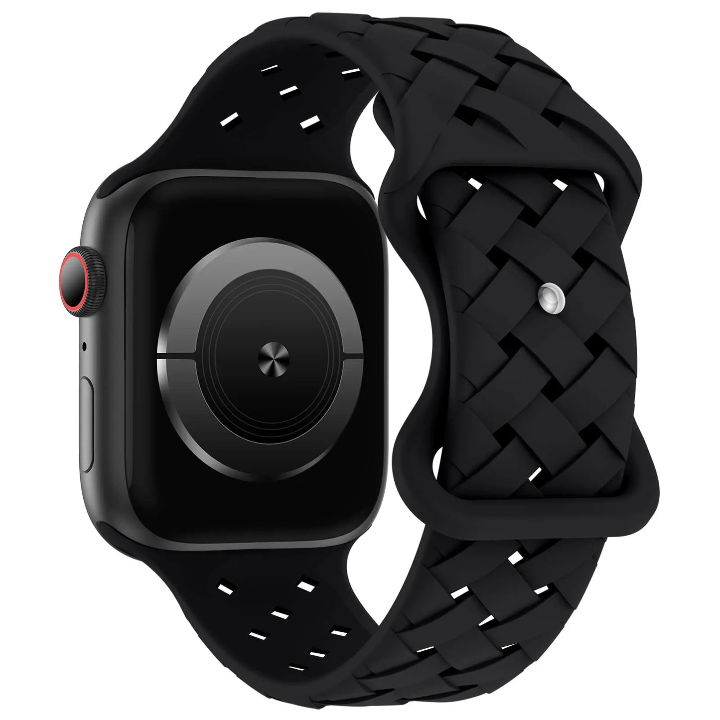 Braided Silicone Apple Watch Band 44mm 40mm 45mm 49mm 46mm iwatch series 10 9 7 8 se ultra 2