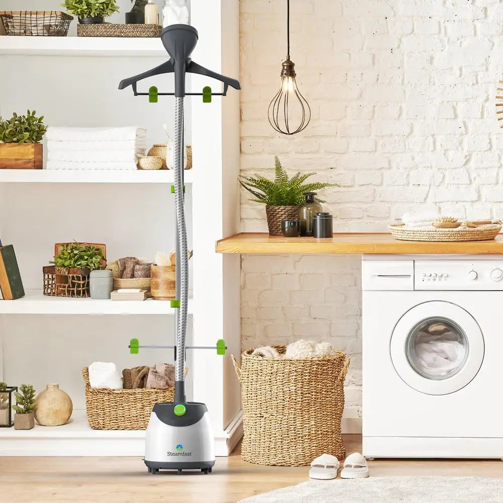 Full-Size Garment Steamer - Upright Freestanding Fabric Steam Cleaner with Detachable Water Tank