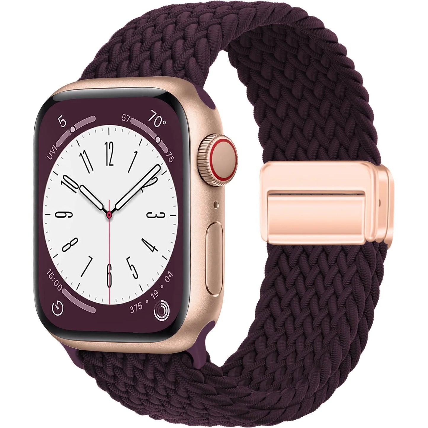Nylon Braided Apple Watch Band 44mm 40mm 45mm 49mm 41mm 38mm Magnetic Buckle iWatch series se 7 3 5 6 8 Ultra