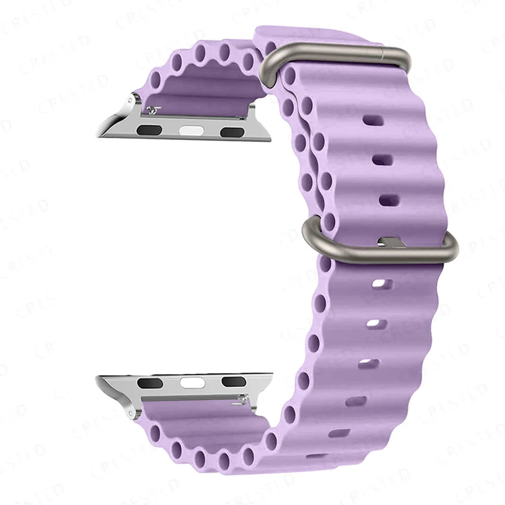 Apple Watch Band 44mm 49mm 40mm 45mm 41 38 Silicone iWatch Ultra 2 series 7 6 se 8 9