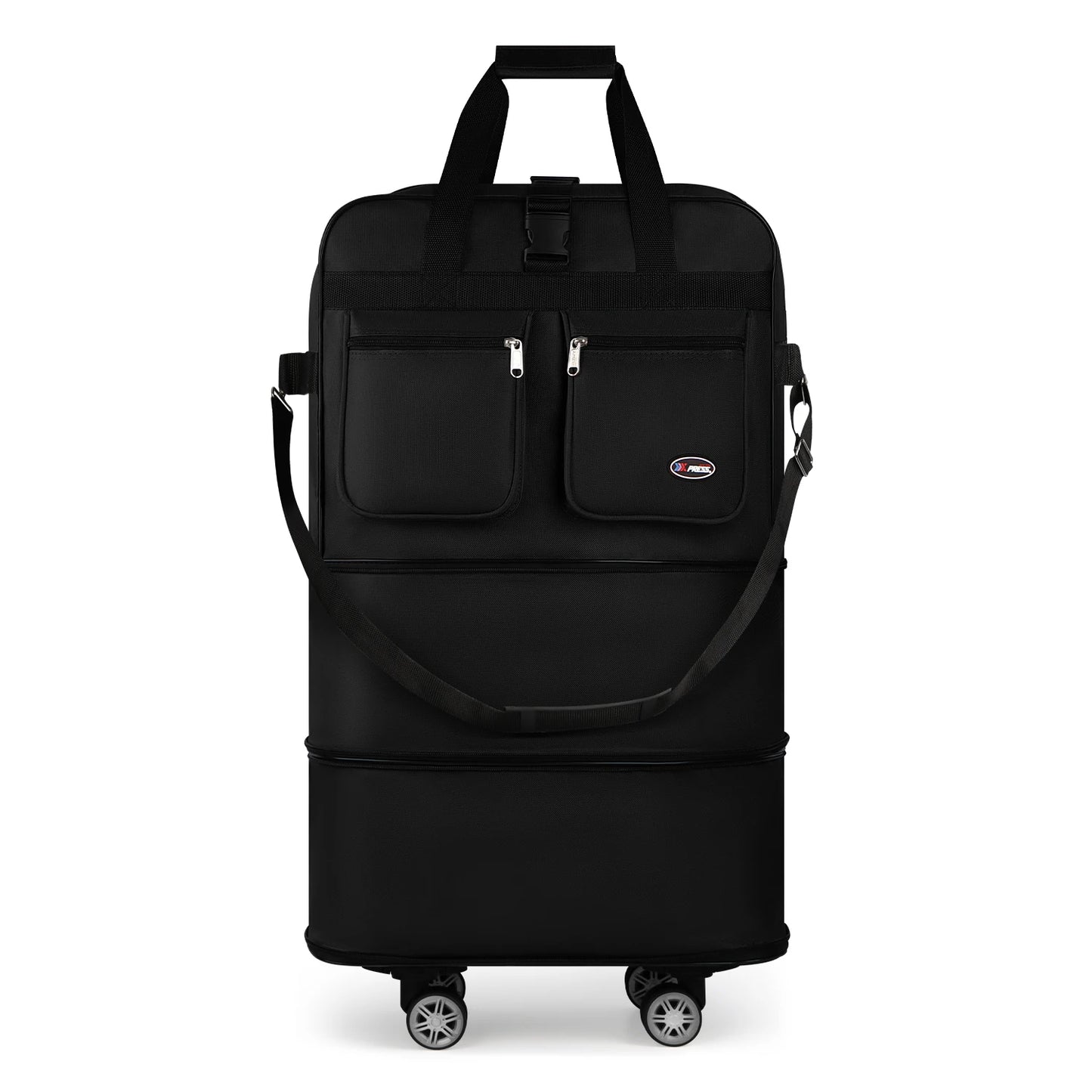 Foldable Expandable Suitcase Bag - Water-resistant Large Capacity Rolling Luggage Bag