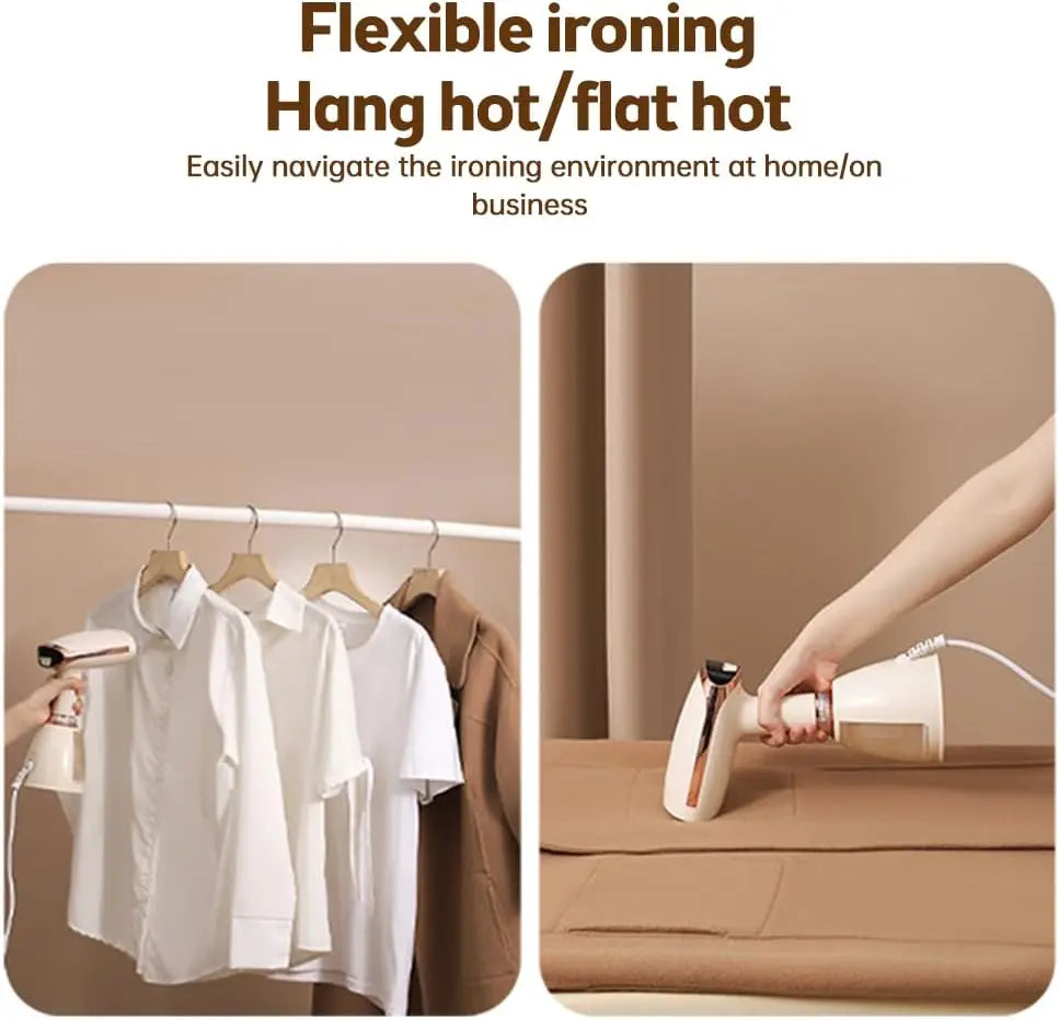 Handheld Travel Steamer for Clothes - 1500W 20s Heatup Fabric Wrinkle Remover Removable Water Tank
