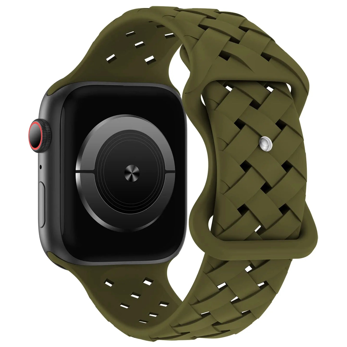 Braided Silicone Apple Watch Band 44mm 40mm 45mm 49mm 46mm iwatch series 10 9 7 8 se ultra 2