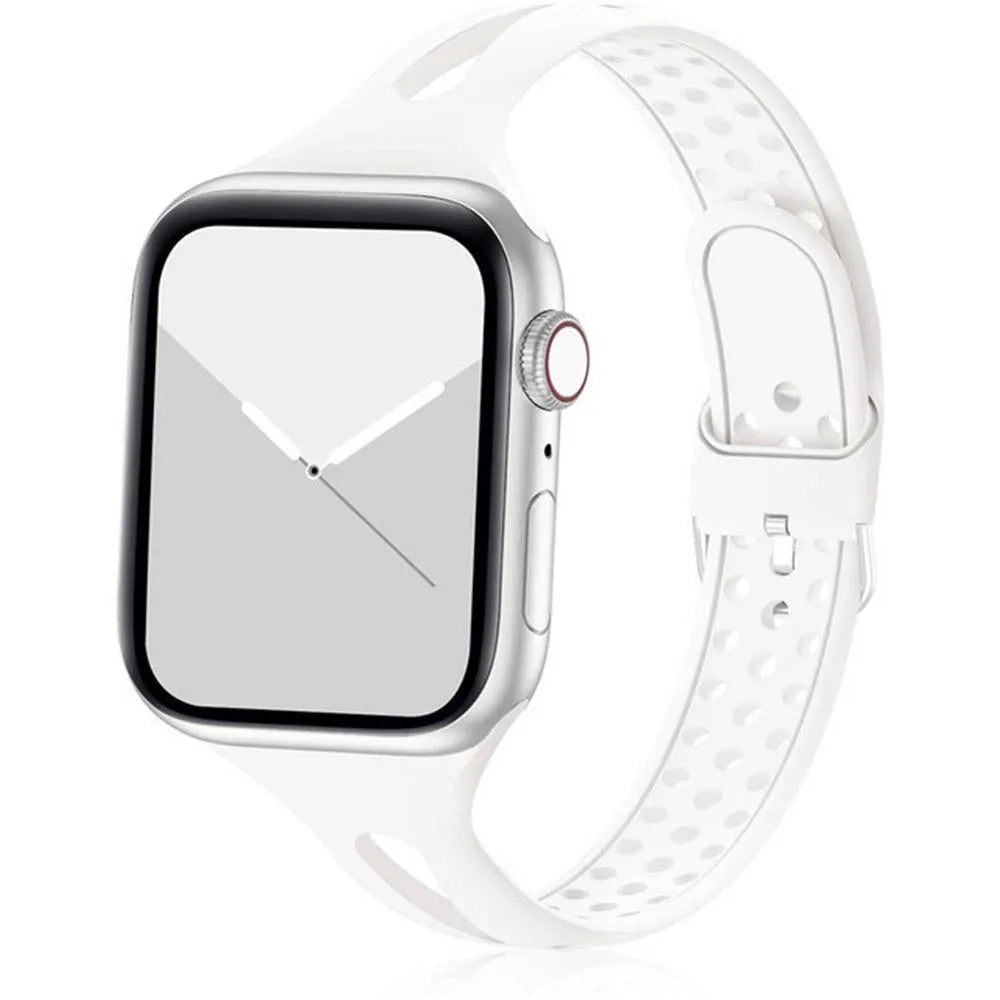 Slim Sports Band for Apple Watch 40mm 44mm 41mm 45mm 49mm 38mm 45 Silicone Watch series 8 5 se 6 7 3 Ultra