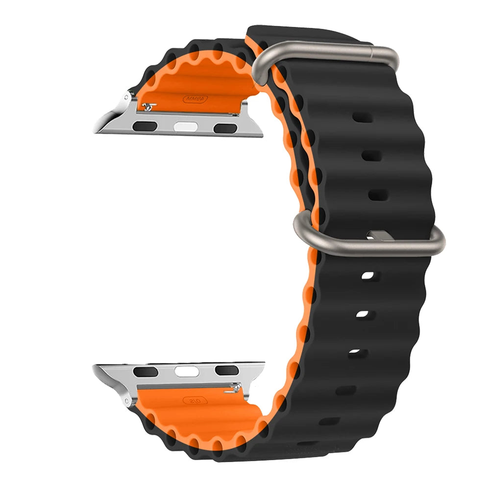 Apple Watch Band 44mm 49mm 40mm 45mm 41 38 Silicone iWatch Ultra 2 series 7 6 se 8 9