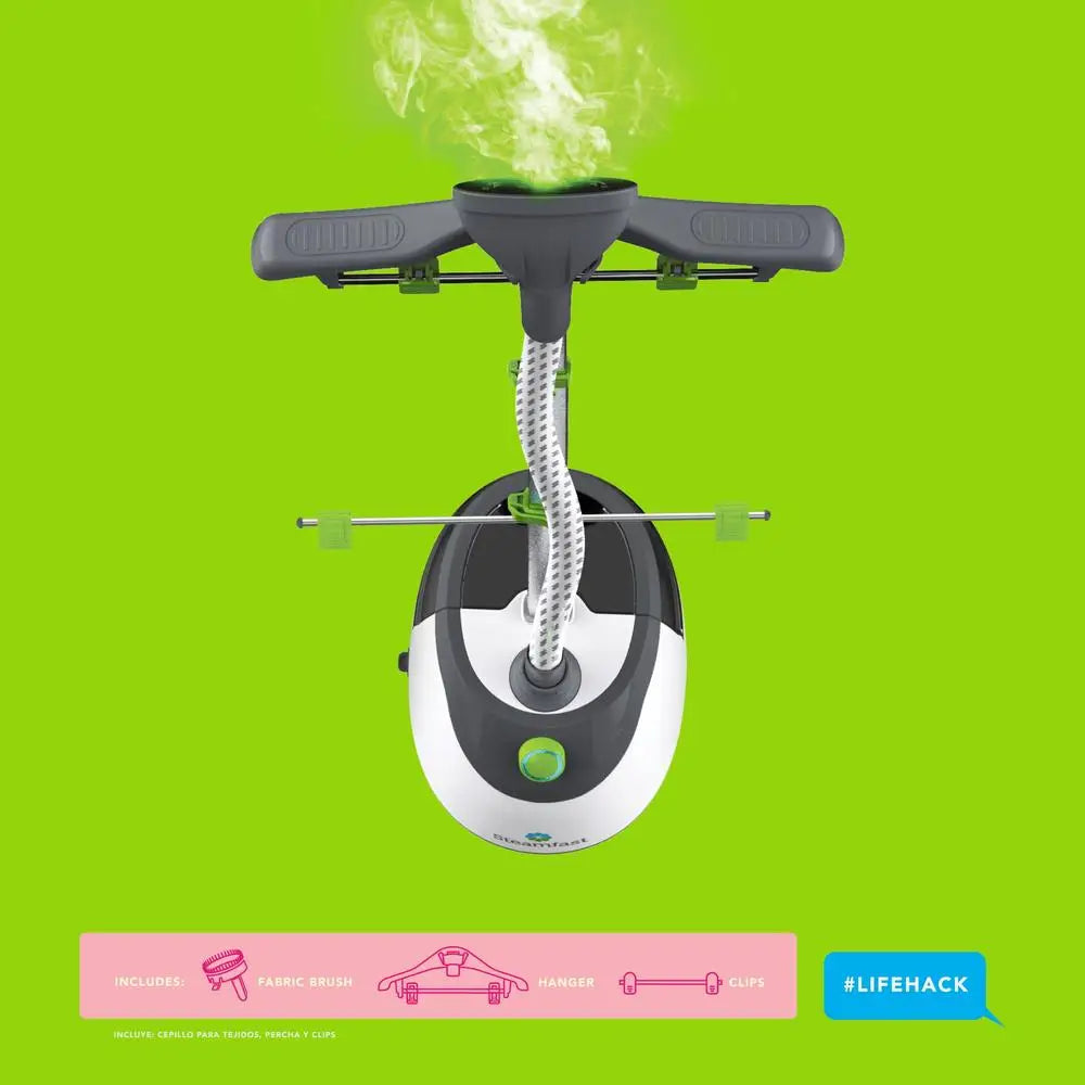 Full-Size Garment Steamer - Upright Freestanding Fabric Steam Cleaner with Detachable Water Tank
