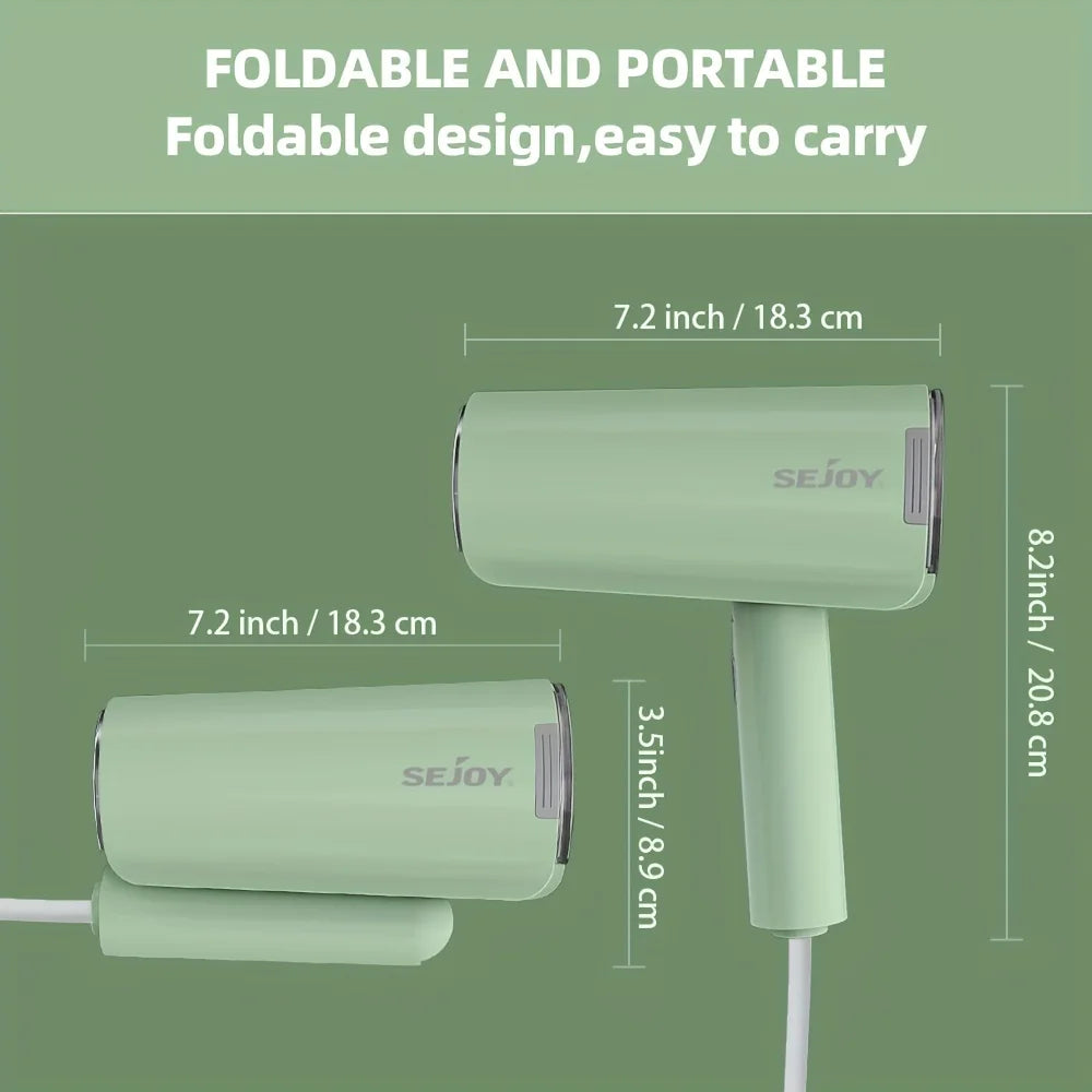 Portable Travel Handheld Garment Steamer for Clothes - Fast Heating Fabric Wrinkles Remover