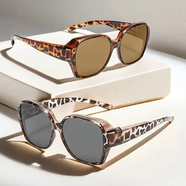 Vintage Fashion Leopard Print UV400 Protection Women's Luxury Sunglasses
