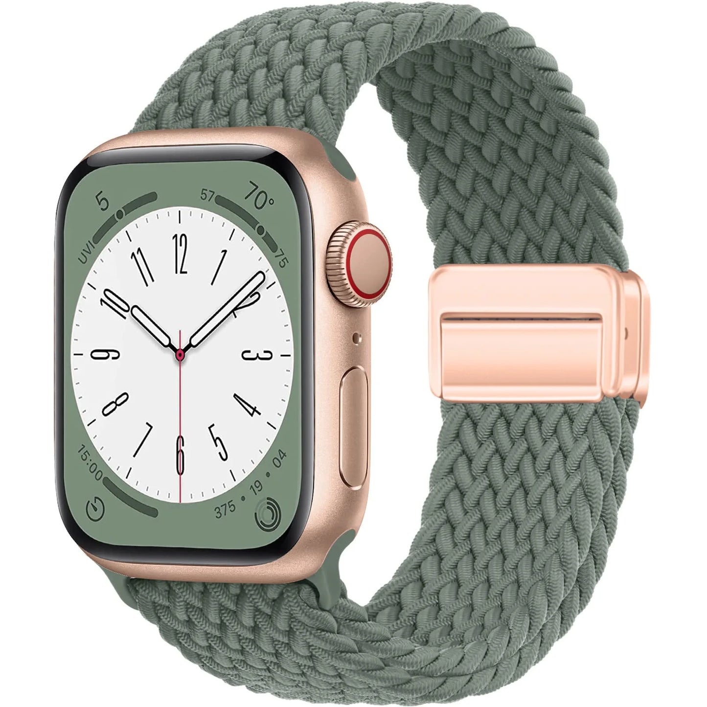 Nylon Braided Apple Watch Band 44mm 40mm 45mm 49mm 41mm 38mm Magnetic Buckle iWatch series se 7 3 5 6 8 Ultra
