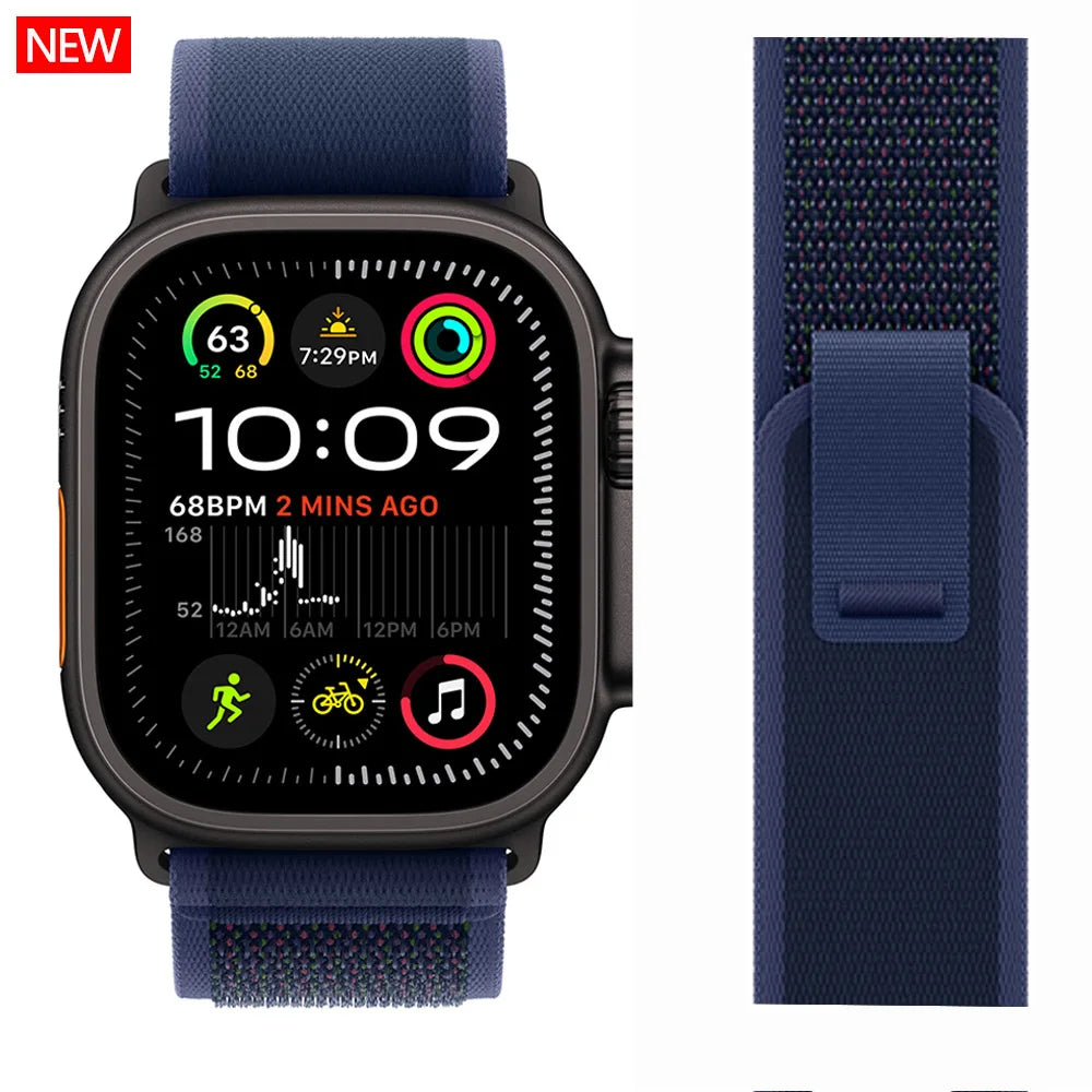 Trail Loop Apple Watch Band ultra 2 Band 49mm 44mm 40mm 45mm 41mm 42mm 38 iWatch series 7 6 se 8 9 10 46mm