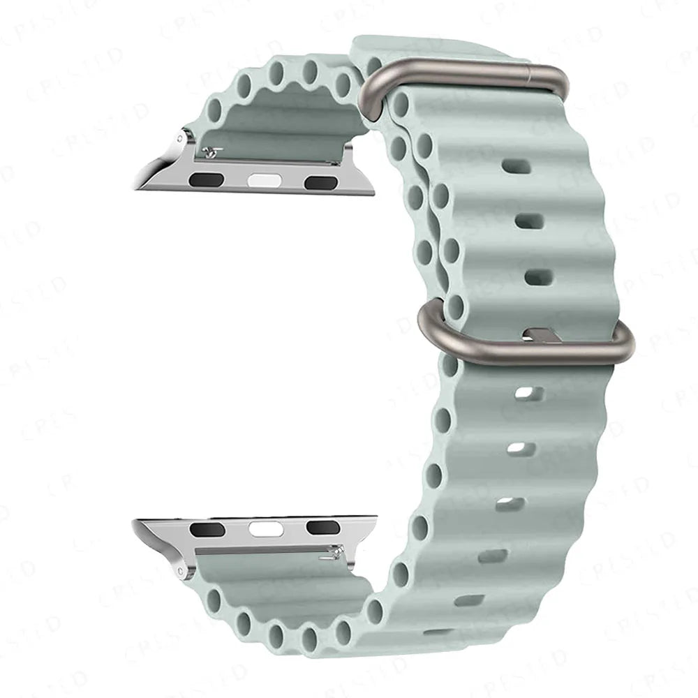 Apple Watch Band 44mm 49mm 40mm 45mm 41 38 Silicone iWatch Ultra 2 series 7 6 se 8 9