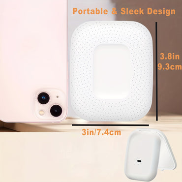 10X/1X Magnification LED Compact Travel Makeup Mirror With Light, Rechargeable, Adjustable Brightness, 2-Sided, Folding, Handheld