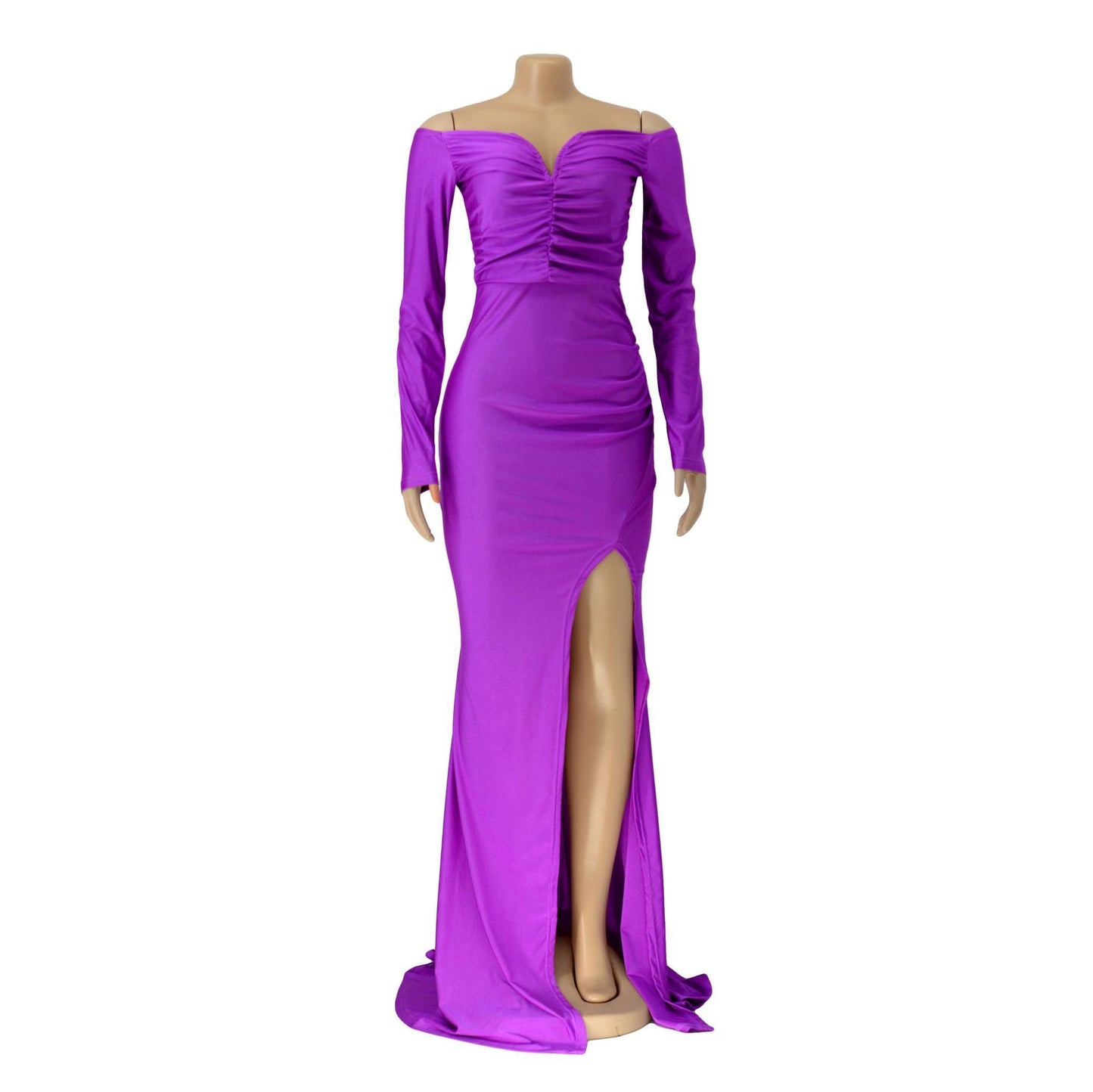 Elegant Off-Shoulder Long Sleeve Dress