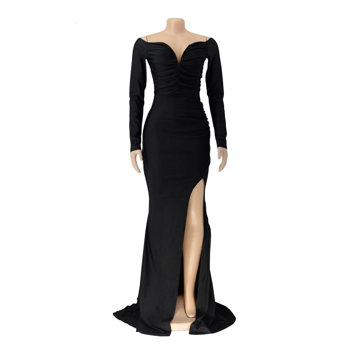 Elegant Off-Shoulder Long Sleeve Dress