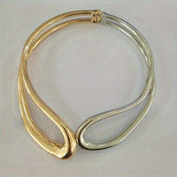 Elegant Dramatic Retro Circular Hollow Metal Design Necklace