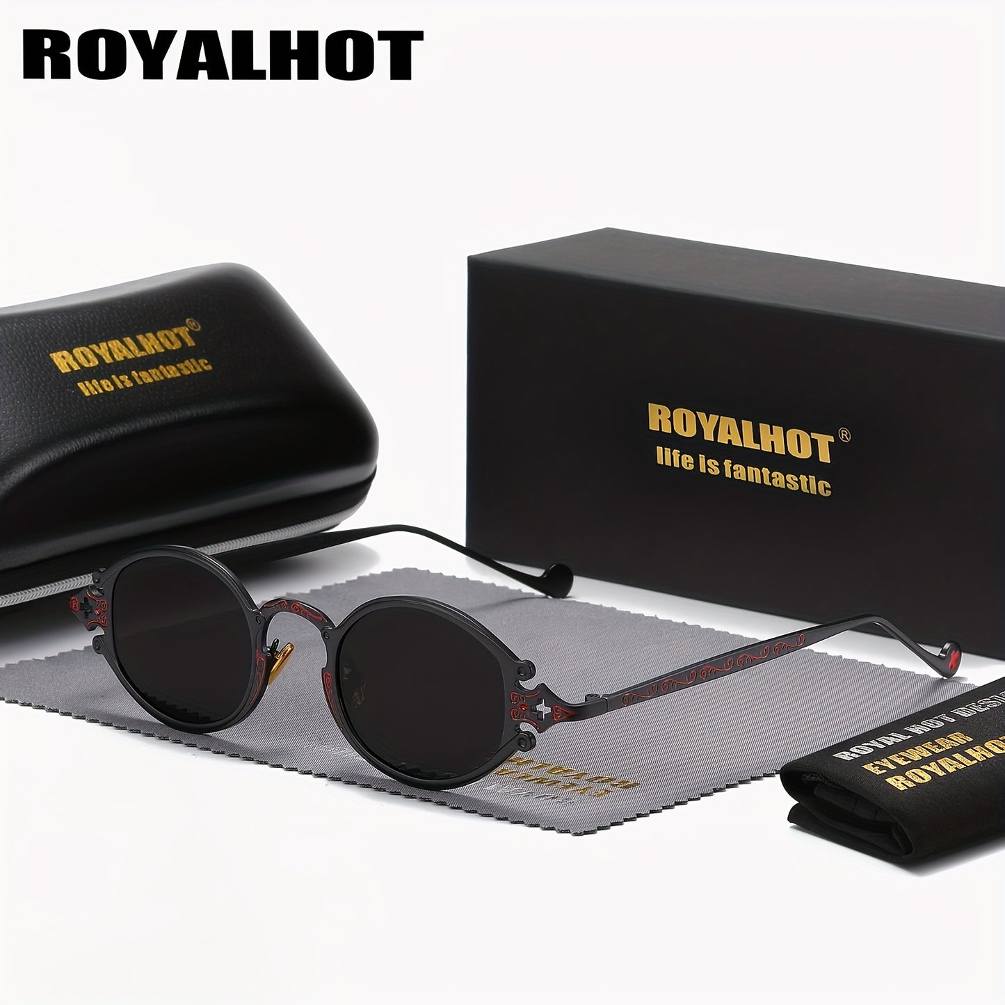 Elegant Retro Steampunk Round Polarized Unisex Sunglasses