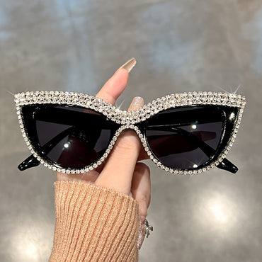 Bling Rhinestone Cat Eye Luxury Decorative Women's Sunglasses