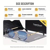 Stylish Gradient Lens Rimless Unisex Sunglasses