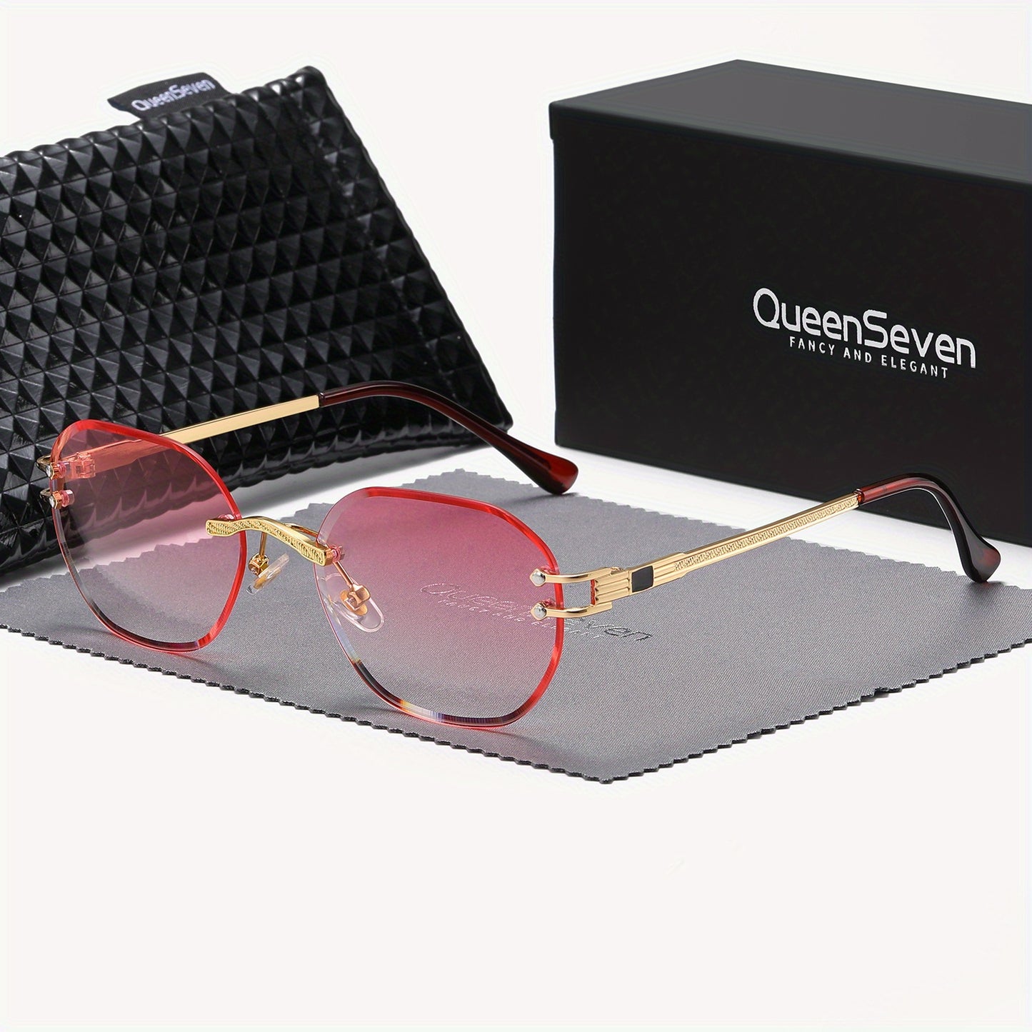 Stylish Gradient Lens Rimless Unisex Sunglasses