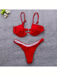 Sexy Push-Up Padded Bra & Low Waist Bikini Swimsuit