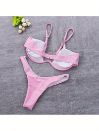 Sexy Push-Up Padded Bra & Low Waist Bikini Swimsuit