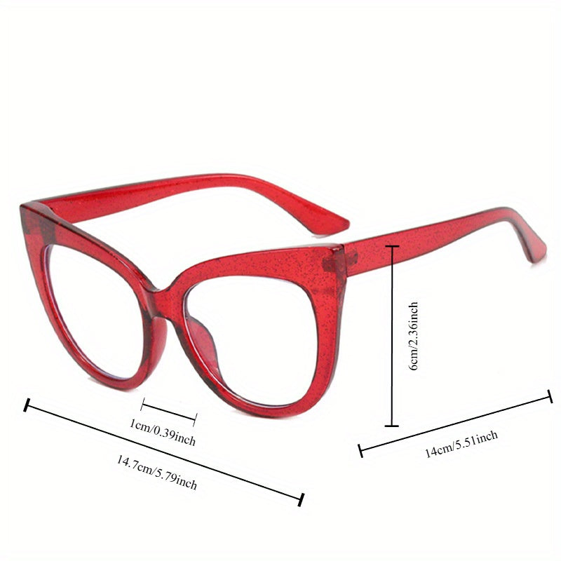 Large Frame Cat-Eye Retro Fashion Women's Glasses