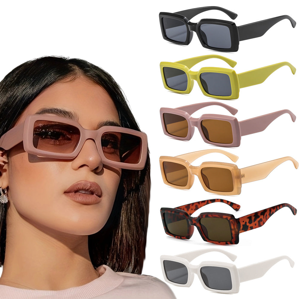 Stylish Designer 6cs Unisex Plastic Square Frame Sunglasses Set