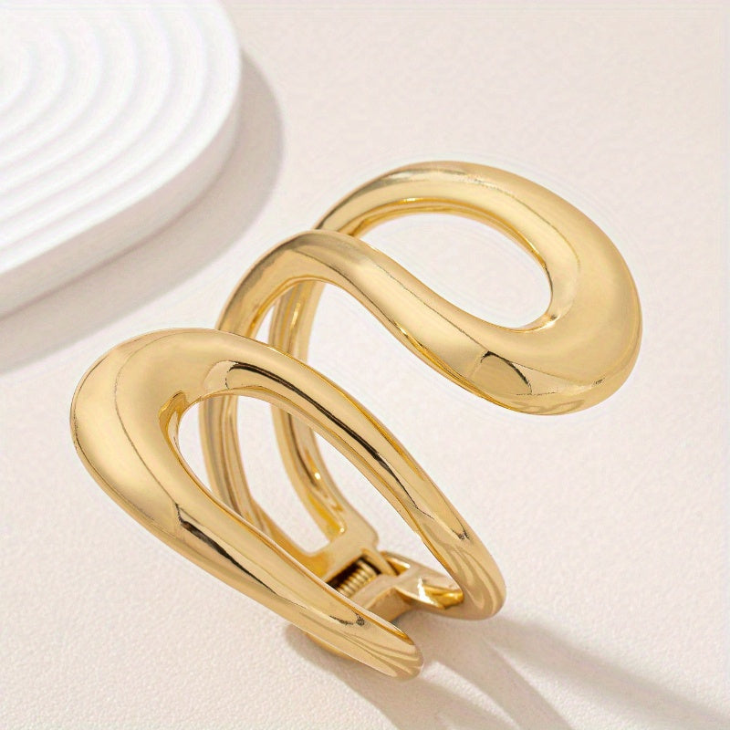 Elegant Geometric Exaggerated Loop Design Streamlined Bracelet