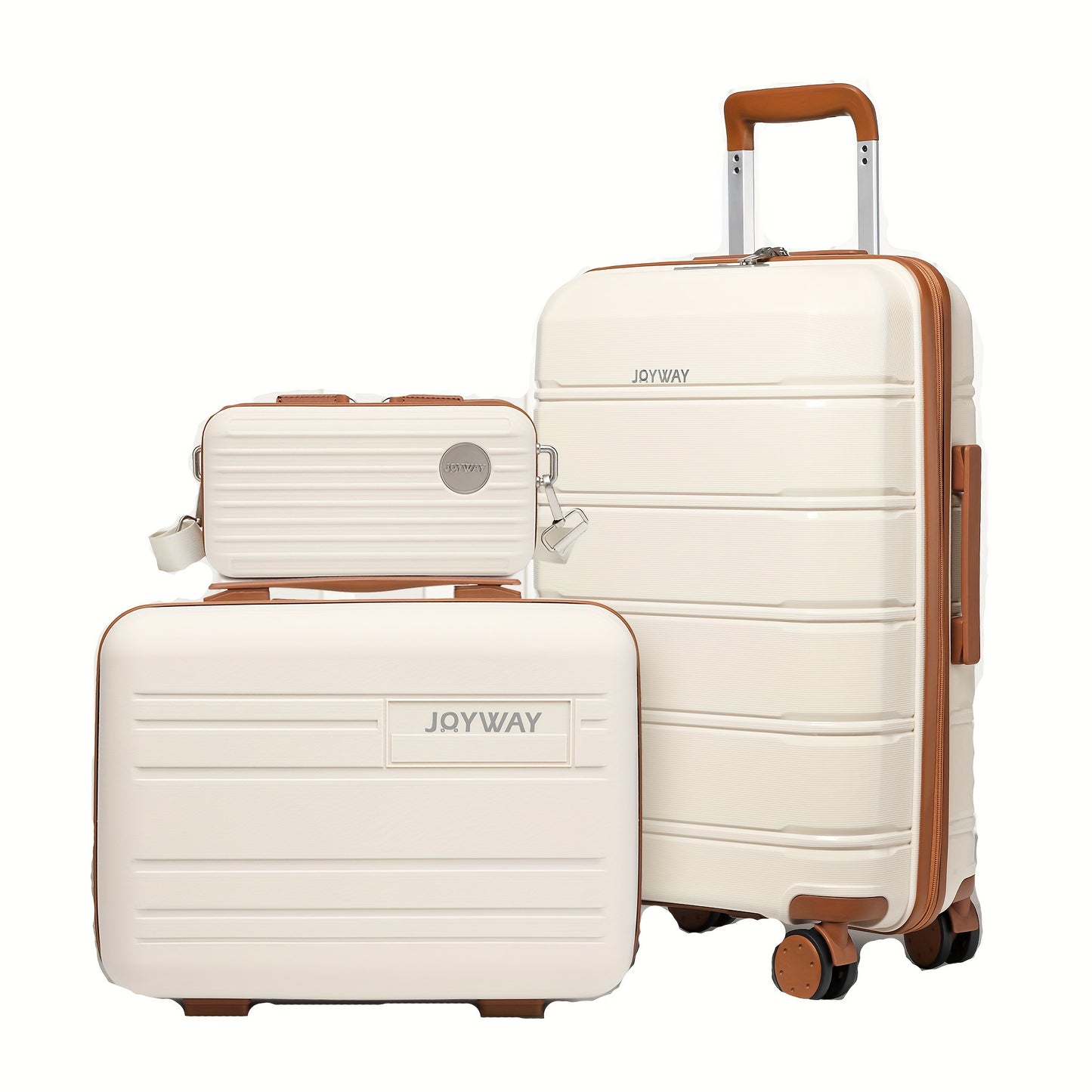 Beautiful 3Pcs Hardshell Lightweight Carry-On Suitcase Set with TSA Lock