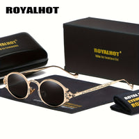 Elegant Retro Steampunk Round Polarized Unisex Sunglasses