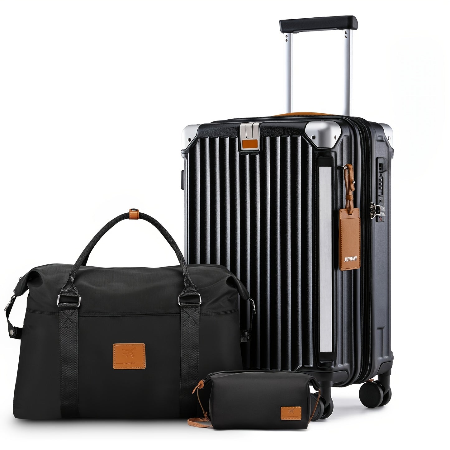 3 & 5 Piece Luxury Light Carry-On, Expandable PP Hard-shell Suitcase with Spinner Wheels, 20" Travel Suitcase with TSA Lock