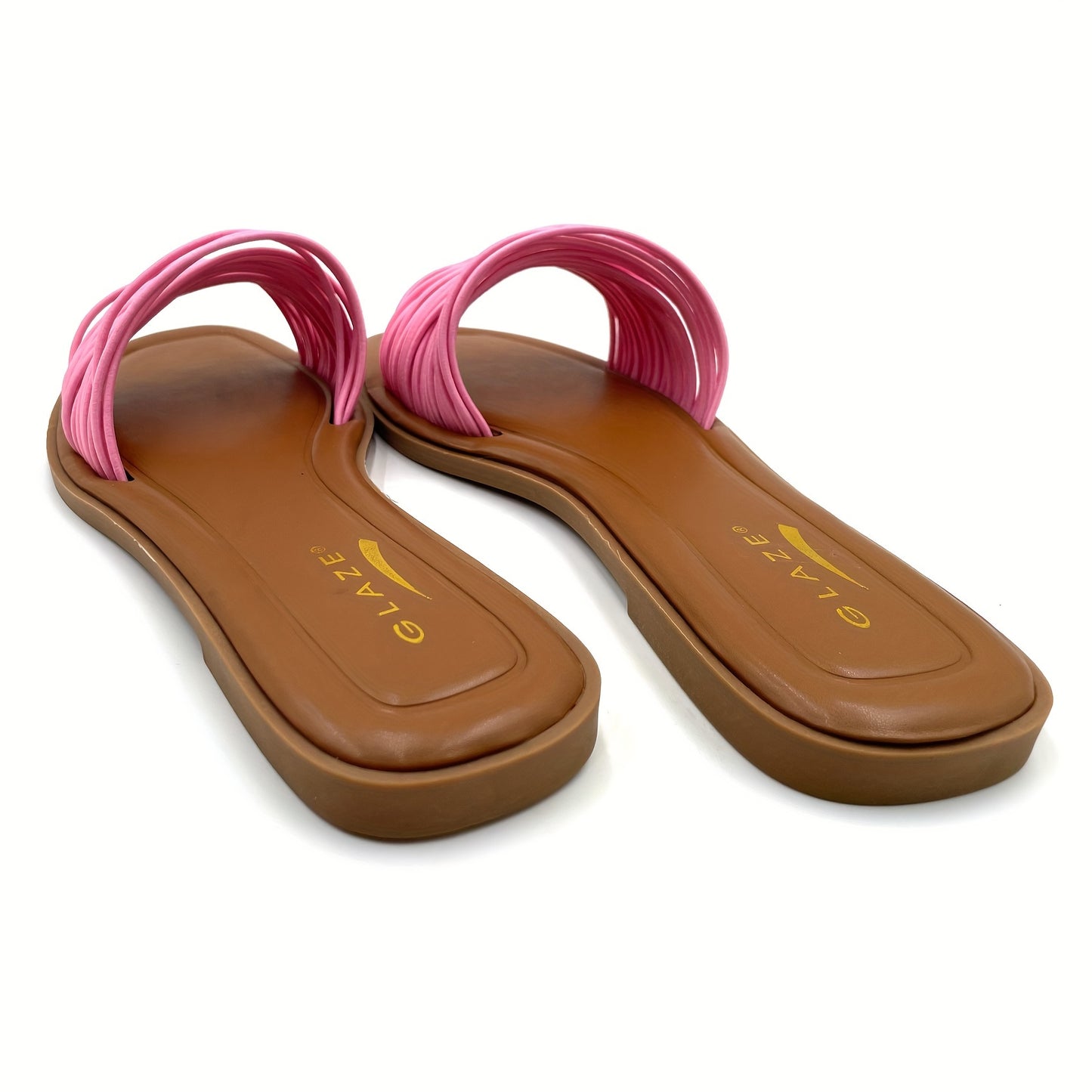 Casual Stylish Women's Breathable Faux Leather Insole, TPR Outsole, Flat Sandals