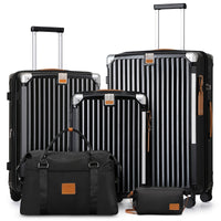 3 & 5 Piece Luxury Light Carry-On, Expandable PP Hard-shell Suitcase with Spinner Wheels, 20" Travel Suitcase with TSA Lock