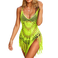 Classic Crochet Summer Tassel Swimwear Cover Up Dress