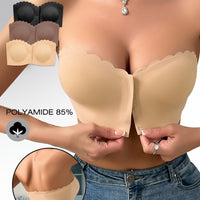 3 Pieces Multi-Colored Front Buckle Strapless Invisible Wrap Bra