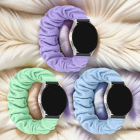 3 Pack Adjustable Scrunchie Band Compatible With Samsung Galaxy Watch 6/5/4 Band 40mm 44mm Women/Galaxy Watch 5 Pro Band 45mm/Watch 4 Classic Band 42mm 46mm, 20mm