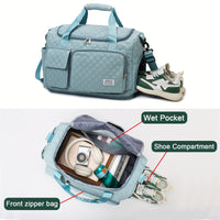 Stylish Weekender Travel Bag - Spacious, Waterproof, Extendable Duffle with Shoe Compartment