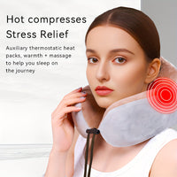 Convenient Multifunctional Electric Heating Massage Travel Neck Pillow Support