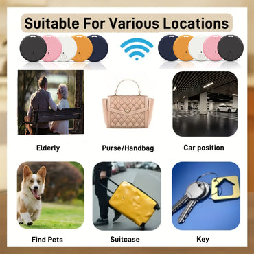 2/6pcs Mini Smart Tracker, Key Finder with GPS, Anti-Lost Alarm Sensor, App Control, and Location Tracking for Phone, Wallet, Keychain, Luggage, Pets