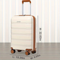 Beautiful 3Pcs Hardshell Lightweight Carry-On Suitcase Set with TSA Lock