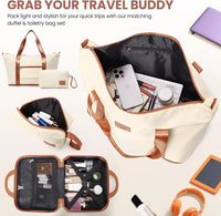 Stylish 4 Pcs Luggage Set - Carry On ABS+PC Hard Shell Suitcase with Spinner Wheels, TSA Lock and Travel Bags