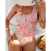 Sweet Summer Floral Print Women's Monokini Swimsuit