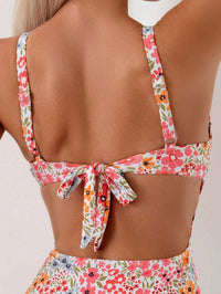 Sweet Summer Floral Print Women's Monokini Swimsuit