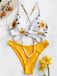 Cute Print Sexy Women's Bikini Swimsuit