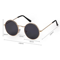 Retro Small Round Unisex Steampunk Style Sunglasses