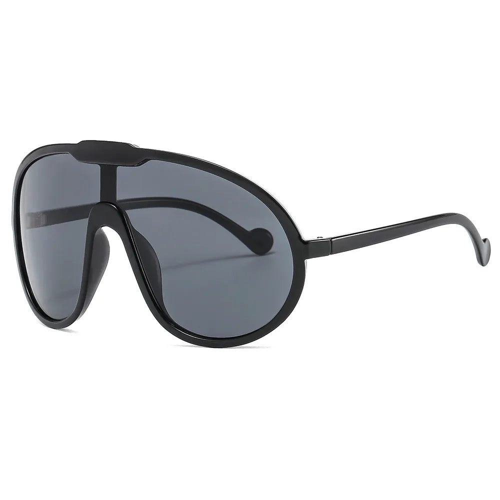 Oversized Goggles Round One Piece UV400 Unisex Sunglasses